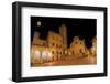 Full moon over center of San Gimignano. A Unesco World Heritage Site. Tuscany, Italy.-Tom Norring-Framed Photographic Print