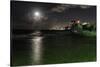 Full Moon Over Condado, Puerto Rico-George Oze-Stretched Canvas