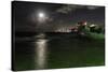 Full Moon Over Condado, Puerto Rico-George Oze-Stretched Canvas