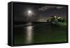 Full Moon Over Condado, Puerto Rico-George Oze-Framed Stretched Canvas