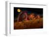 Full moon over Delicate Arch. Arches National Park. Utah, USA.-Tom Norring-Framed Photographic Print