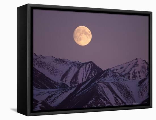 Full Moon over Gates of the Arctic National Park, North Slope of the Brooks Range, Alaska, USA-Steve Kazlowski-Framed Stretched Canvas