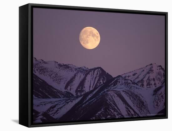 Full Moon over Gates of the Arctic National Park, North Slope of the Brooks Range, Alaska, USA-Steve Kazlowski-Framed Stretched Canvas