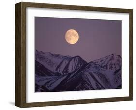 Full Moon over Gates of the Arctic National Park, North Slope of the Brooks Range, Alaska, USA-Steve Kazlowski-Framed Photographic Print