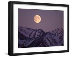 Full Moon over Gates of the Arctic National Park, North Slope of the Brooks Range, Alaska, USA-Steve Kazlowski-Framed Photographic Print