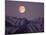 Full Moon over Gates of the Arctic National Park, North Slope of the Brooks Range, Alaska, USA-Steve Kazlowski-Mounted Photographic Print