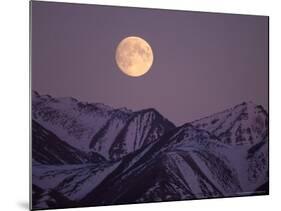 Full Moon over Gates of the Arctic National Park, North Slope of the Brooks Range, Alaska, USA-Steve Kazlowski-Mounted Photographic Print