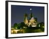 Full Moon over Notre Dame Cathedral at Night, Paris, France-Jim Zuckerman-Framed Photographic Print