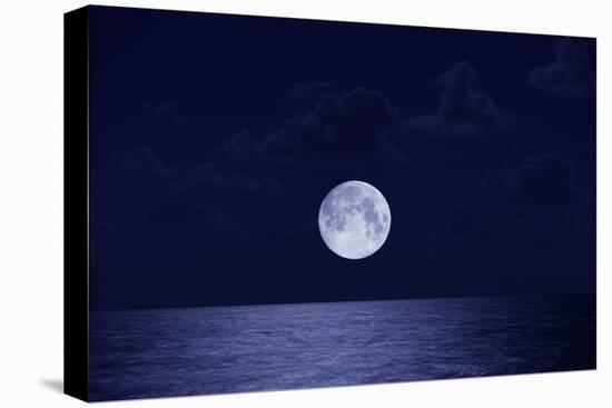 Full Moon over Ocean, Night-Buena Vista Images-Stretched Canvas