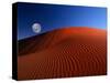 Full Moon over Red Dunes-Charles O'Rear-Stretched Canvas