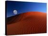 Full Moon over Red Dunes-Charles O'Rear-Stretched Canvas