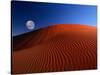 Full Moon over Red Dunes-Charles O'Rear-Stretched Canvas