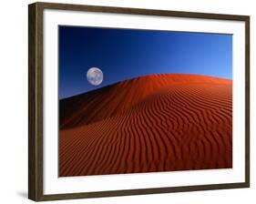 Full Moon over Red Dunes-Charles O'Rear-Framed Photographic Print