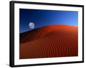 Full Moon over Red Dunes-Charles O'Rear-Framed Photographic Print