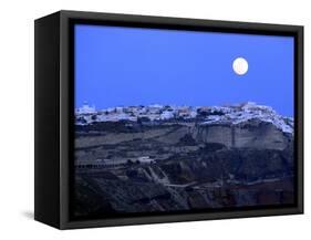 Full Moon over Santorini-Bo Zaunders-Framed Stretched Canvas