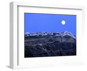 Full Moon over Santorini-Bo Zaunders-Framed Photographic Print