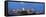 Full Moon over Seattle Washington Skyline Panorama-jpldesigns-Framed Stretched Canvas