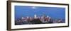 Full Moon over Seattle Washington Skyline Panorama-jpldesigns-Framed Photographic Print