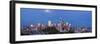 Full Moon over Seattle Washington Skyline Panorama-jpldesigns-Framed Photographic Print