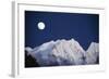 Full Moon over Snowcapped Mountain, North Cascades, Washington State, USA-Peter Skinner-Framed Photographic Print