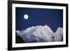 Full Moon over Snowcapped Mountain, North Cascades, Washington State, USA-Peter Skinner-Framed Photographic Print