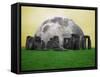 Full Moon over Stonehenge, England-Bill Bachmann-Framed Stretched Canvas