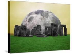 Full Moon over Stonehenge, England-Bill Bachmann-Stretched Canvas