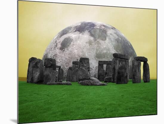 Full Moon over Stonehenge, England-Bill Bachmann-Mounted Photographic Print