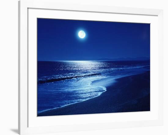 Full Moon Over the Sea-null-Framed Photographic Print