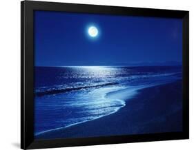 Full Moon Over the Sea-null-Framed Photographic Print