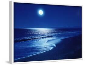 Full Moon Over the Sea-null-Framed Photographic Print