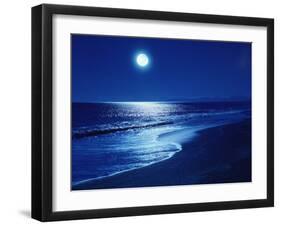 Full Moon Over the Sea-null-Framed Photographic Print