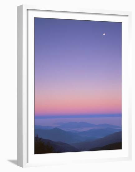 Full Moon over the Smokies, Cherohala Skyway, Great Smoky Mountains National Park, Tennessee, USA-Rob Tilley-Framed Premium Photographic Print