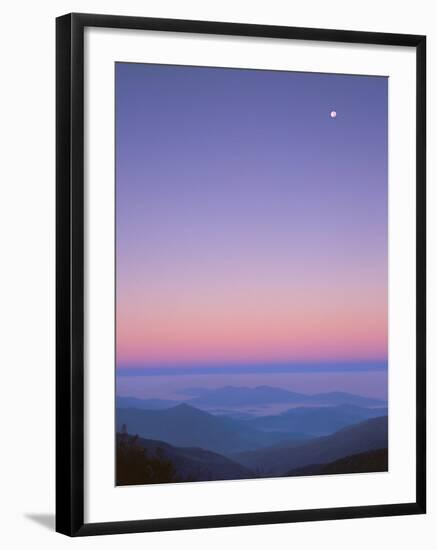 Full Moon over the Smokies, Cherohala Skyway, Great Smoky Mountains National Park, Tennessee, USA-Rob Tilley-Framed Photographic Print