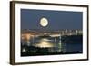 Full Moon Over Vancouver-David Nunuk-Framed Premium Photographic Print