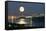 Full Moon Over Vancouver-David Nunuk-Framed Stretched Canvas