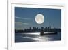 Full Moon Over Vancouver-David Nunuk-Framed Photographic Print