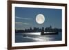 Full Moon Over Vancouver-David Nunuk-Framed Photographic Print