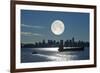 Full Moon Over Vancouver-David Nunuk-Framed Photographic Print