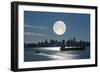 Full Moon Over Vancouver-David Nunuk-Framed Photographic Print