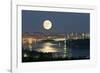 Full Moon Over Vancouver-David Nunuk-Framed Photographic Print