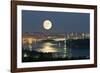 Full Moon Over Vancouver-David Nunuk-Framed Photographic Print