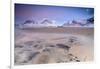 Full Moon Reflected on Sand in the Surreal Scenery of Skagsanden Beach, Flakstad, Nordland County-Roberto Moiola-Framed Photographic Print