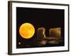 Full Moon Rises Behind the Ancient Temple of Posseidon, in Sounio-null-Framed Photographic Print