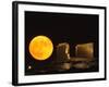 Full Moon Rises Behind the Ancient Temple of Posseidon, in Sounio-null-Framed Photographic Print