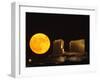 Full Moon Rises Behind the Ancient Temple of Posseidon, in Sounio-null-Framed Photographic Print