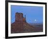 Full Moon Rising Behind Sandstone Bluffs, Arizona/Utah Border, Monument Valley Tribal Park, Navajo-Scott T. Smith-Framed Photographic Print