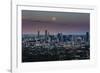 Full moon rising over Brisbane city, Queensland, Australia-Mark A Johnson-Framed Photographic Print