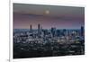 Full moon rising over Brisbane city, Queensland, Australia-Mark A Johnson-Framed Photographic Print