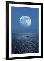 Full Moon Rising Over the Sea-Detlev Van Ravenswaay-Framed Photographic Print